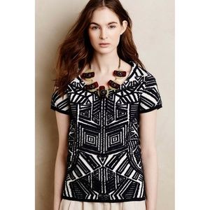 Moth Dahlia Jacquard Pullover Sweater